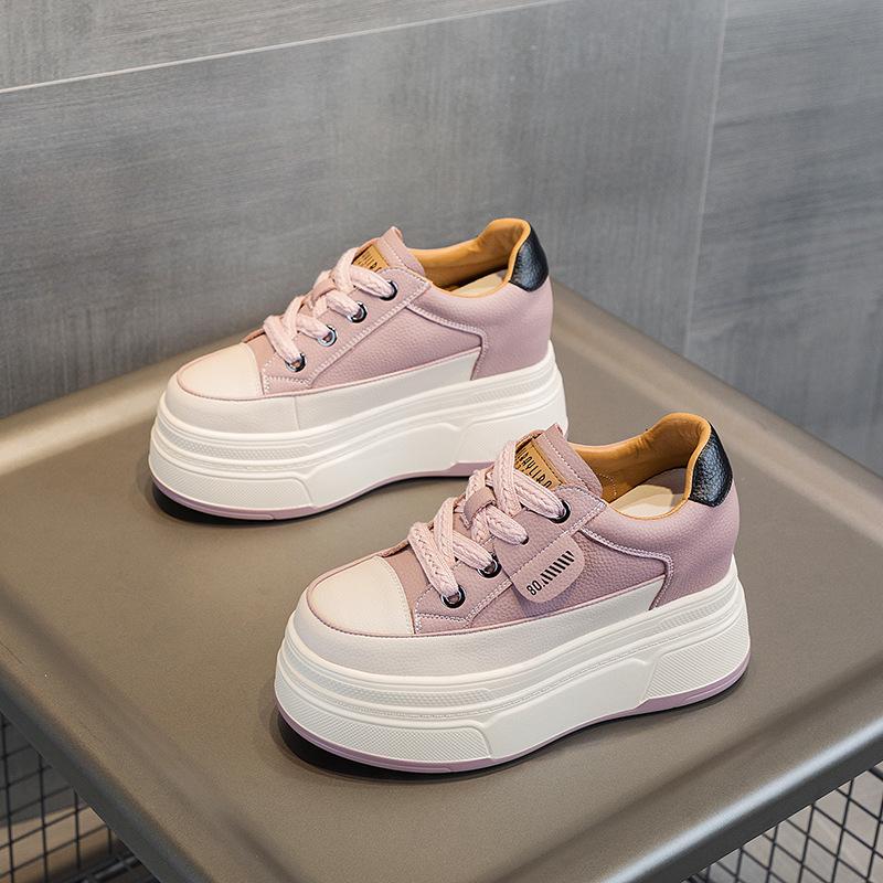 Fashion Women's Off White Shoes New Inner Height Women Shoes Anti Slip Wear-resistant Breathable Platform Sneakers Zapatillas De Mujer