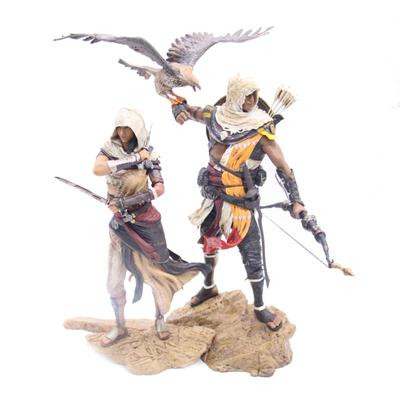 Assassin's Creed Personagens Aya e Bayek 25cm Estátua de PVC de Alta Qualidade Figura de Ação Modelo Brinquedos