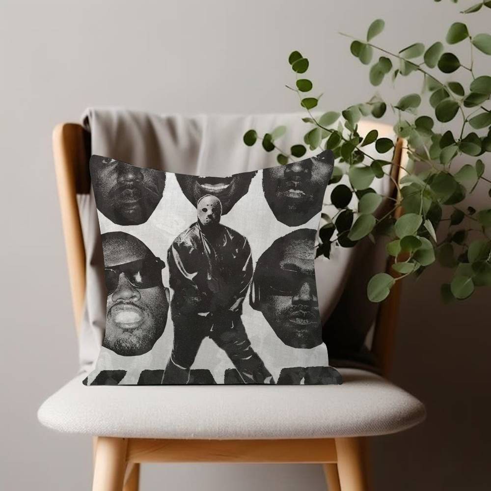 PC KKanye WWest YYe Rapper Painting Cushion Cover Car Throw Pillow Case For Sofa Car Christmas Gift