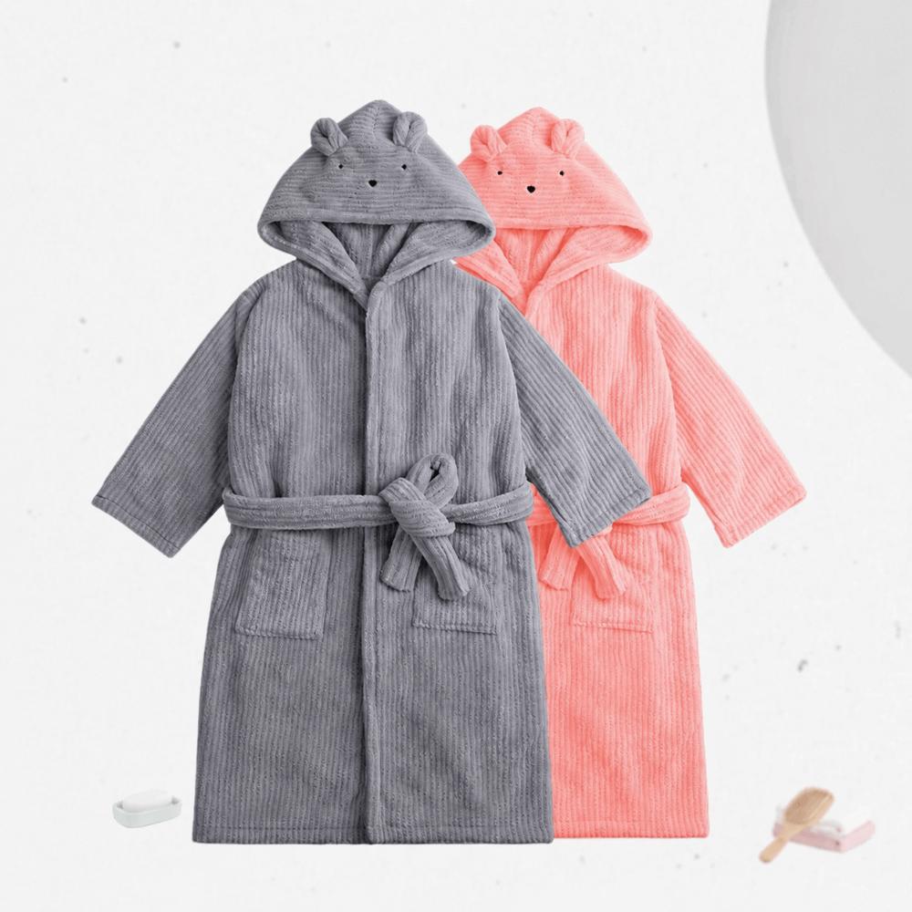 Soft Flannel Robes Clothes Thickened Children's Nightgown High Quality Kids Bathrobe Winter