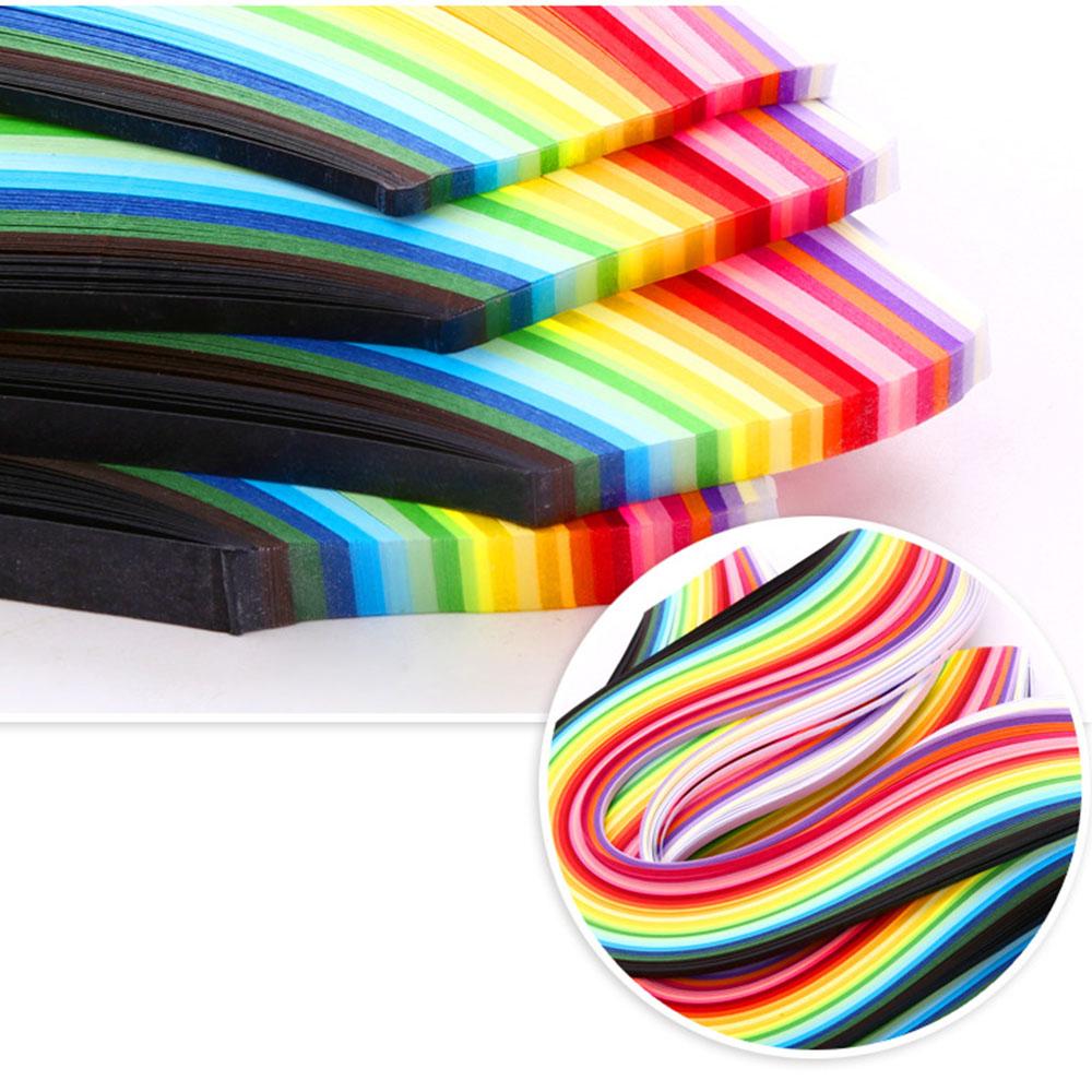 500 Stück 50 Farben Haus DIY Paper Quilling Papier Dekor Stressabbau Geschenk Bastelwerkzeuge
