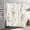 Chicken Print Shower Curtain Cute Chicken Design for Bathroom Decor Floral Pattern Home Decoration in Bath Towels from Home Gard