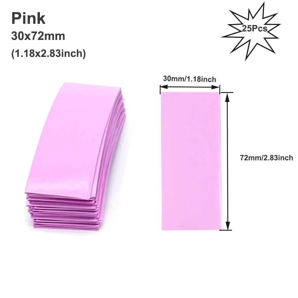 100pcs 18650 Battery PVC Heat Shrink Wrap Tubes (30mm Width) With 100pcs Insulation Gasket Rings