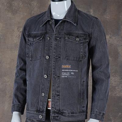 New Denim Jacket Men's Loose Lapel Top Autumn and Winter Jacket Denim