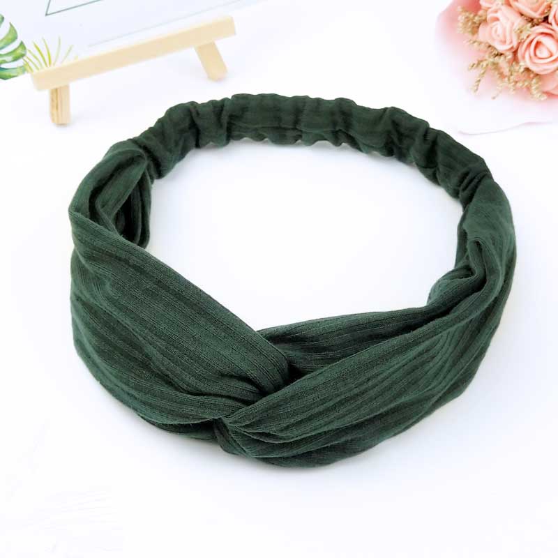 Scrunchies Frau Geknoteter Turban Haaraccessoires für Mädchen Stirnband Turban Elastisches Haarband Kopfwickel Gestreifte Haar-Scrunchies