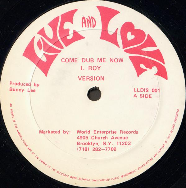 

12inch Record IROY KING KONG Come Dub Me Now Over Cover Lover LLDIS001 Live And Love US Reggae Ska Dub Used