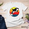 Retro 80s Killer Whale Vintage Beach Design Unisex T-shirt