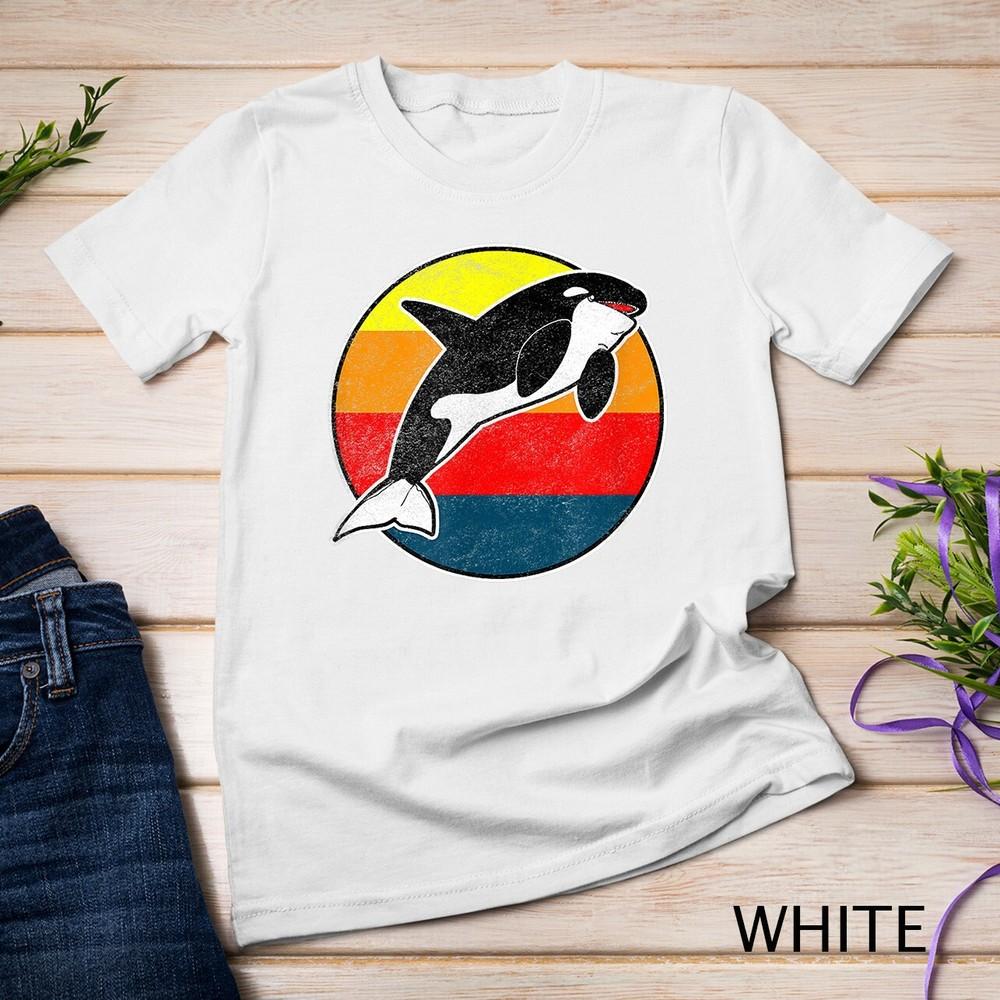 

Retro 80s Killer Whale Vintage Beach Design Unisex T-shirt L