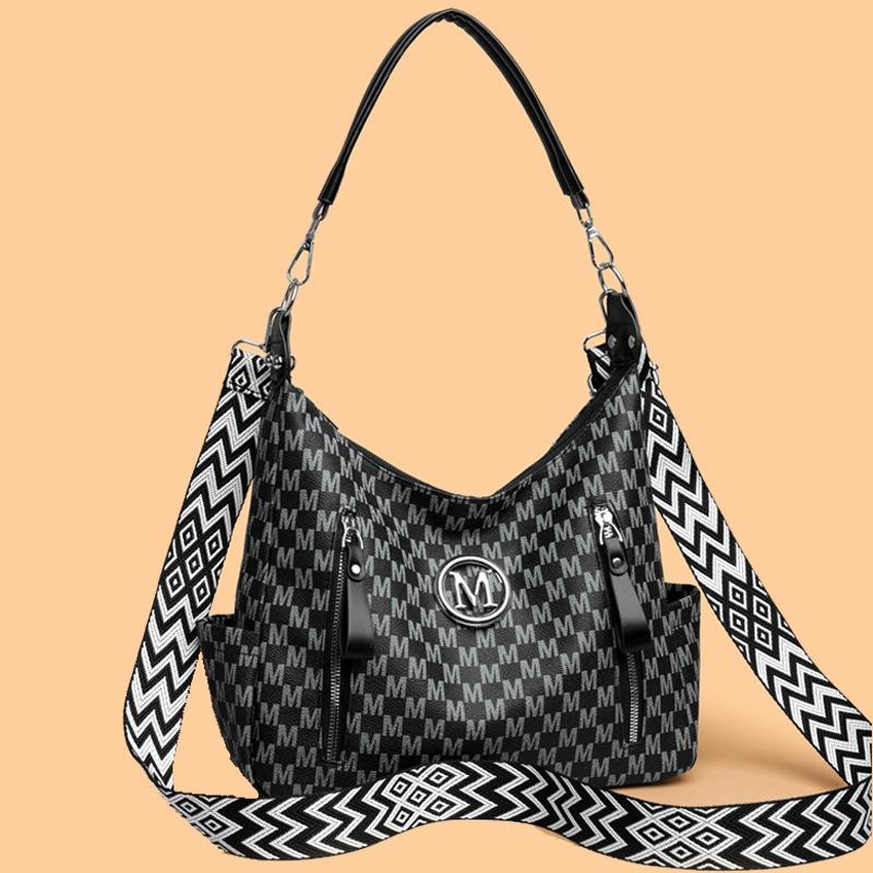 New Large-capacity Tote Bag Fashionable Retro Simple Printed Shoulder Messenger Bag Casual Bag