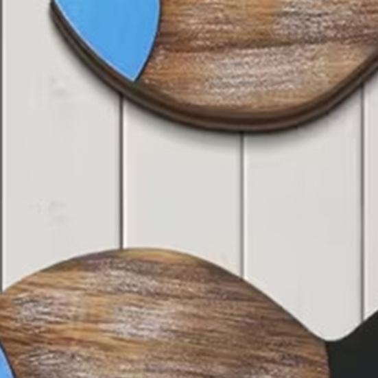 6 Pcs Wooden Fish Wall Decor Nautical Coastal Wood Wall Art Rustic Beach Ocean Fish Lake House Hanging Ornament for Bathroom Bedroom
