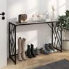 Console Table, Industrial Sofa Table with Metal Frame for Living Room, Hallway, 120 cm, Grey