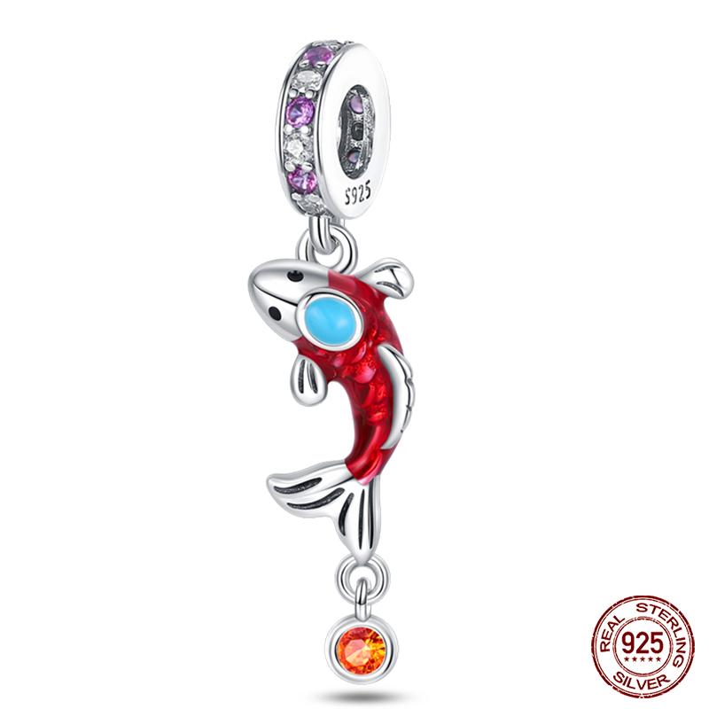 100% Copper Love Strawberry Cherry Red Series Charm Beads For Brand Original Bracelet Diy Fine Jewelry Gift