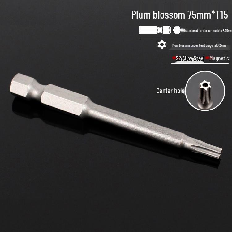 Magnetic 50mm Star Screwdriver & Hex Bit Set for Electric Drills