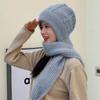 Women's Hat Scarf Combo Knitted Hats Versatile for Autumn and Winter Outdoor New Winter Knitted Hats