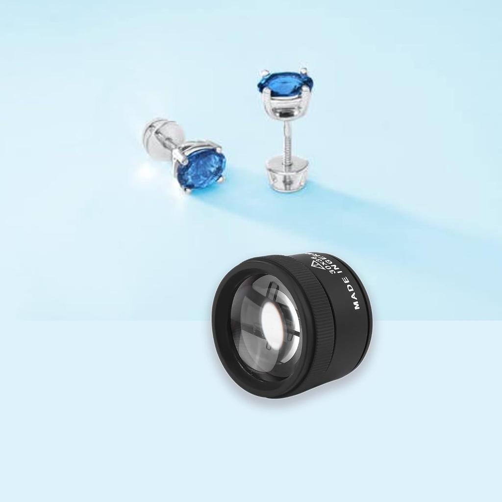 Tangxi 30X Jewelry Magnifier, Professional Optical Magnifier Glasses, 30X Magnifying Lens for Jewellery, Diamonds, Gems, Coins, Magnification