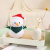 Fluffy Snowman Plush Toy Cartoon Xmas Ornament Creative Christmas Snowman Pendant  Christmas Gift