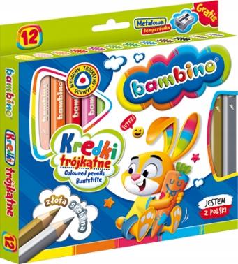 Pastelli Bambino Triang.Legno 12Colori+Temp. A'12 2892