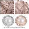 50PCS Shiny Clothing Button Round Sewing Button Sweater Pearl Buttons  Clothing Sewing