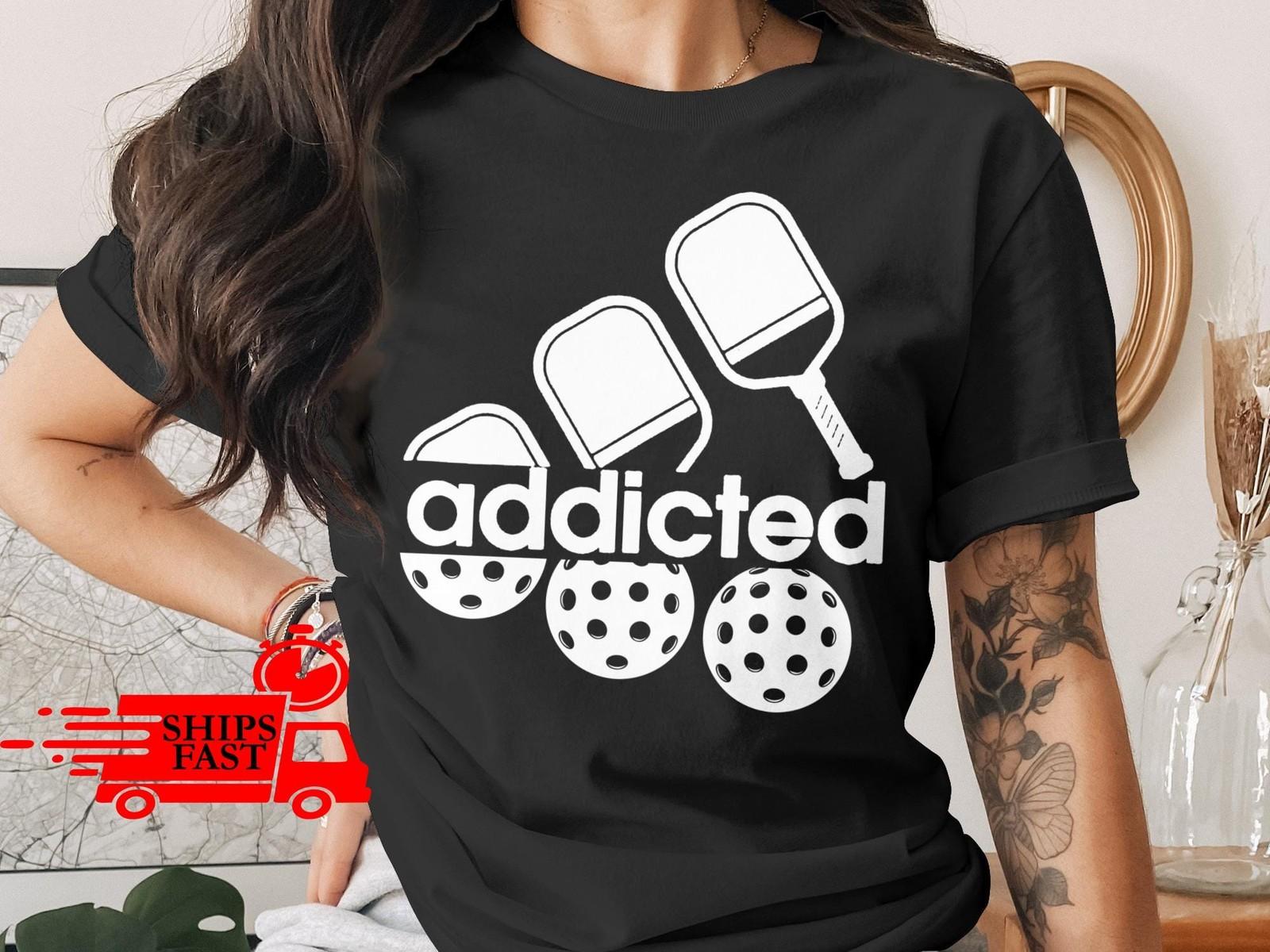 Pickleball T-Shirt Addicted Design Comfort Colors Funny Player Gift Tee S