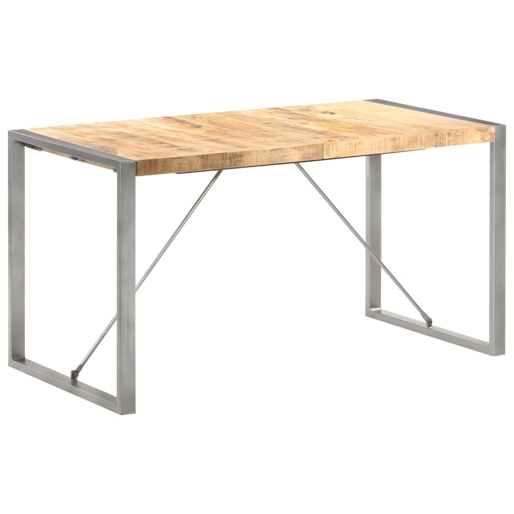 Dining Table 140 X 70 X 75 Cm Rough Mango Solid Wood