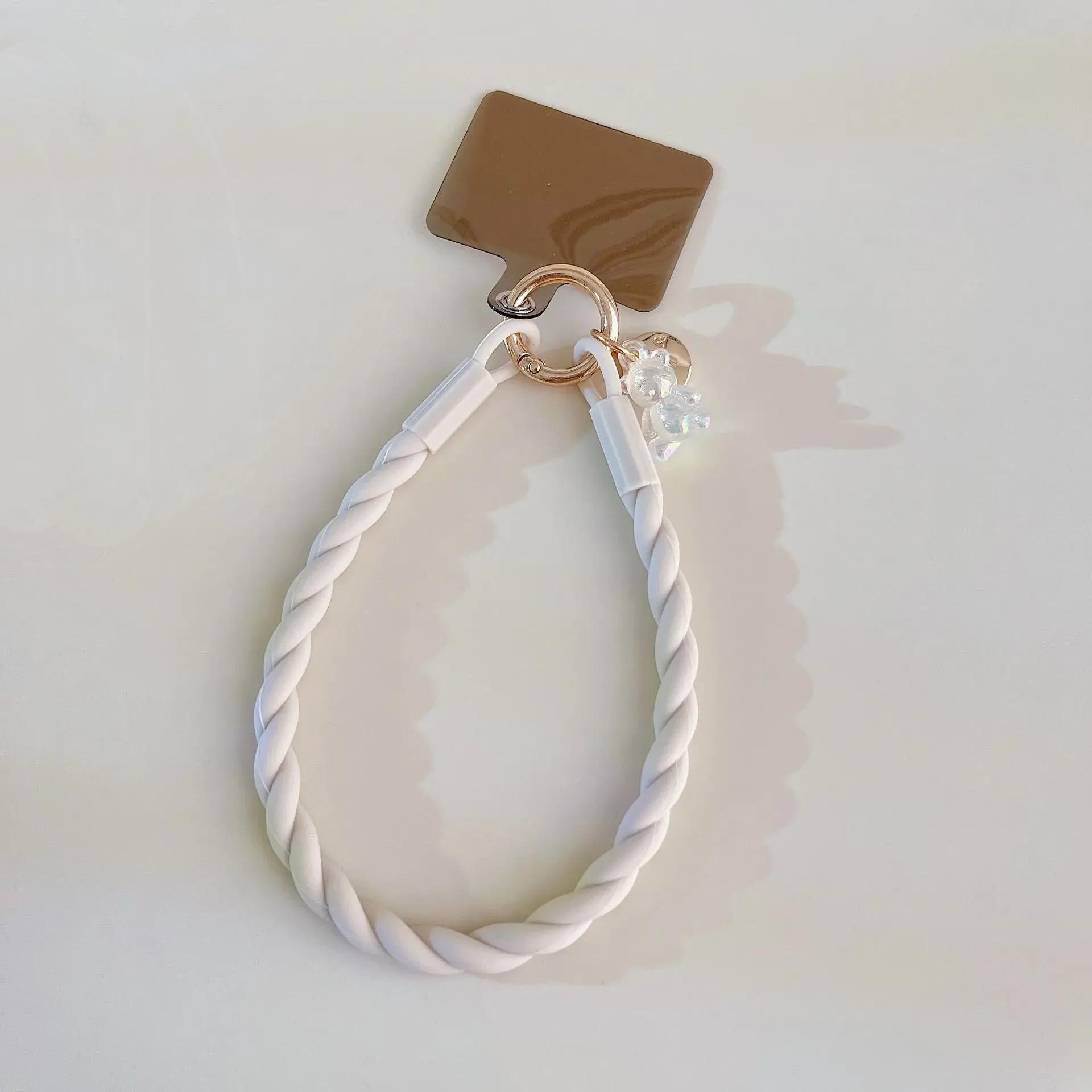 

Силиконовый ремешок цвета макарон, веревка для мобильного телефона, светящийся медведь, разделенная цепочка для мобильного телефона, веревка на запястье, анти-потерянная