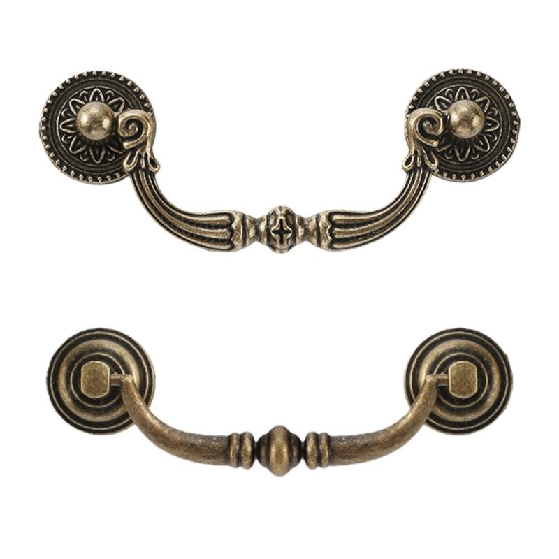 8Pcs Zinc Alloy Cabinet Knob Drawer Pulls Antique Furniture Decorative Handle for Dresser Kitchen Cupboard Door