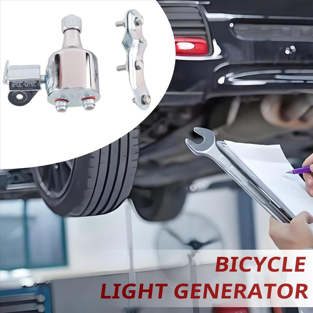 New Bicycle Light Generator 12V 6W Dynamo Motorized Friction Head Rear Light Kit