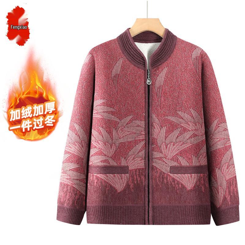 

Женский кардиган Fengxiao из утолщенного трикотажа с плюшем 2XL