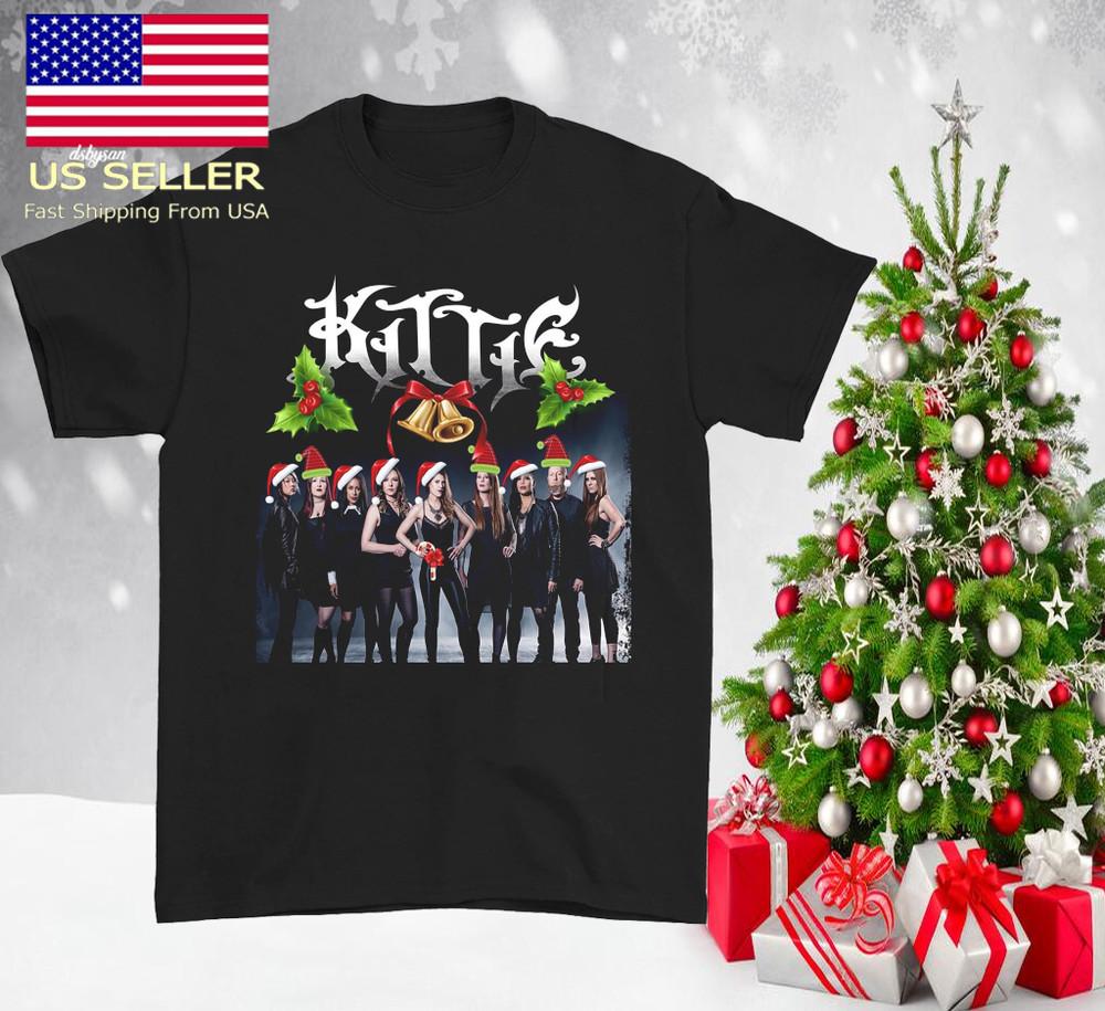 HOT NEW Kittie band CHRISTMAS black T-shirt unisex All sizes 1F1379 Unisex T-Shirt L