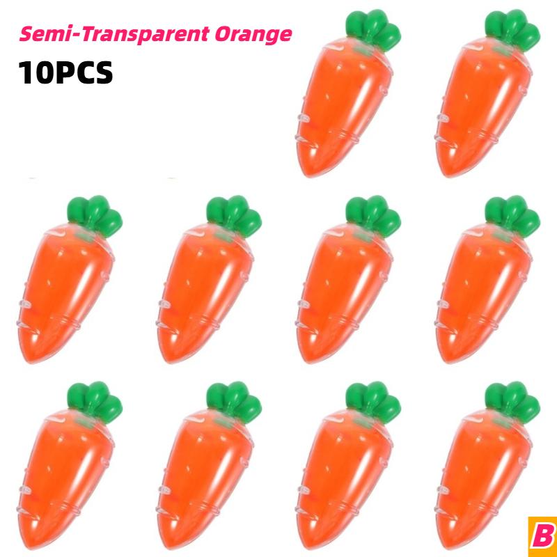 

10pcs Carrot-Shape Party Table Centerpiece Plastic Fillable Carrot-Shape Container with Lid Easter Carrot Snack Gift Box Wedding 12x5CM