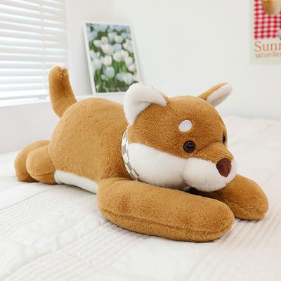 Scarf Shiba Inu Throw Pillow Doll Simulation Dog Bed Decoration Husky Doll Plush Toy Doll