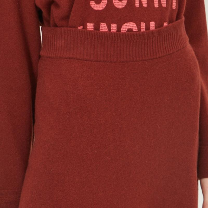  Benetton  Benetton Hem Embroidered A Line Knit Skirt bAsk56261 Wi