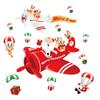 New Pvc Christmas Static Cling Window Decor Featuring Festive Santa Claus Design