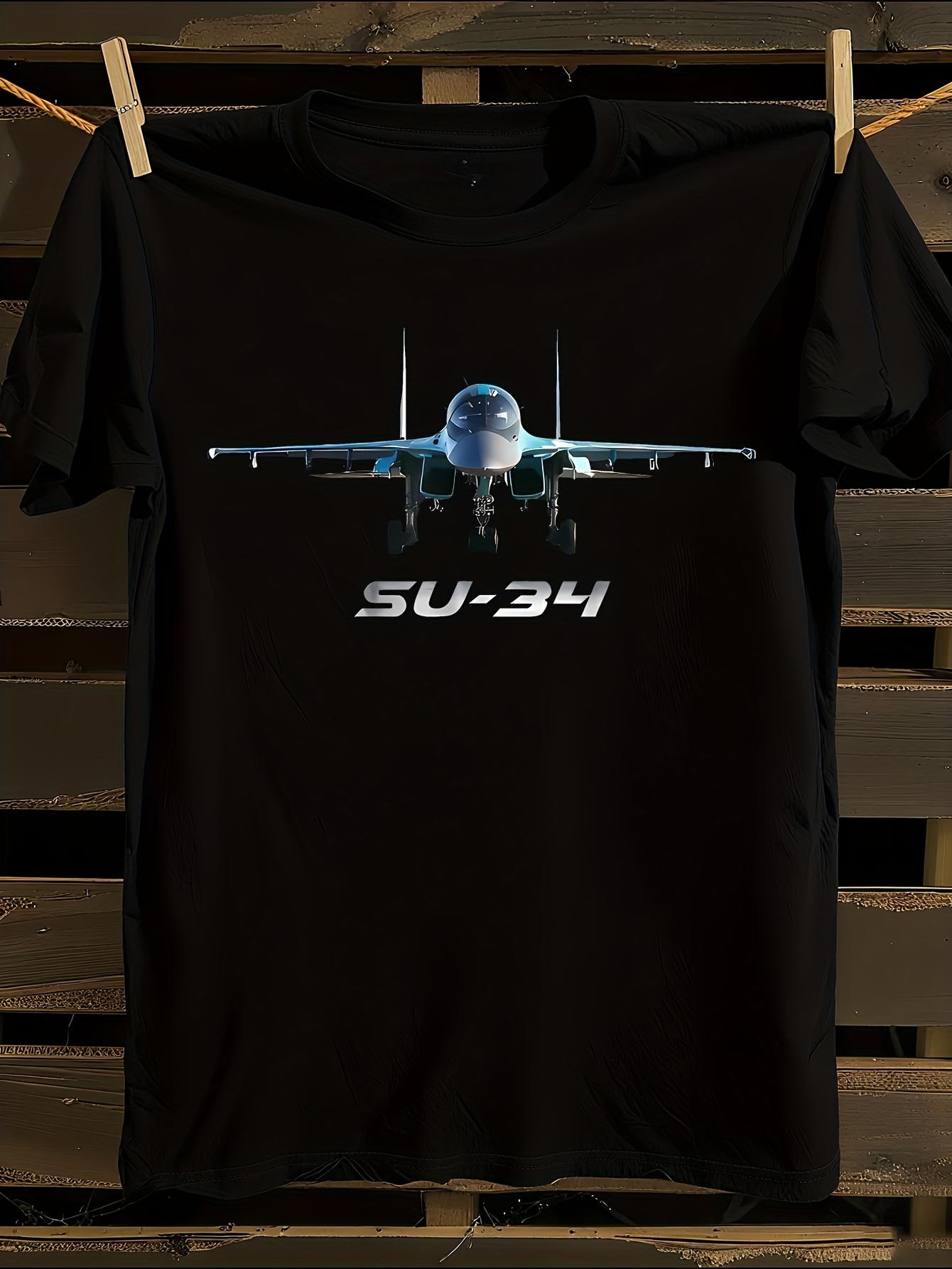 Sukhoi SU-34 Russian Fighter Bomber T-shirt S
