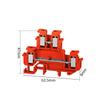 Double Level Electrical Terminal Block 4-Conductor DIN Rail Terminal  Industrial Control