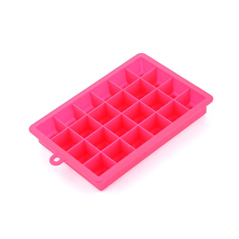 Potravinářský silikonový zásobník na ledové kostky s víkem - 15 nebo 24 přihrádek, DIY forma na dětskou výživu a led