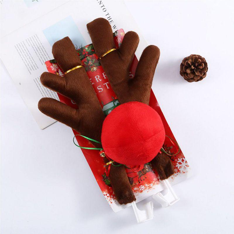 

Christmas Car Antlers Decoration Festive Atmosphere Plush Car Costume