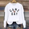 Women's Fashionable And Casual Long Sleeved Printed Round Neck Sportswear Pullover Sweatshirt Top