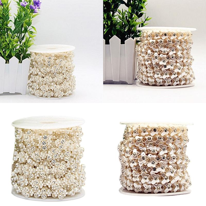 Pearls Beads String Chain Garland Artificial Pearls Beads Chain Garland String for Party Wedding Home Decoration