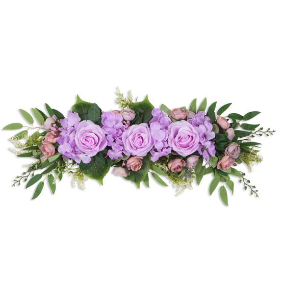 Artificial Flower Rose Garland Door Hanging for Valentine's Day Decoration Plastic Wedding Arch Flowers Chair Back Decor Indoor Outdoor Use