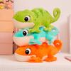 Creative 30cm Cartoon Real Like Lizard  Chameleon Plush Toys Candy Color Simulation Animal Reptile Stuffed Pillow Xmas Gifts
