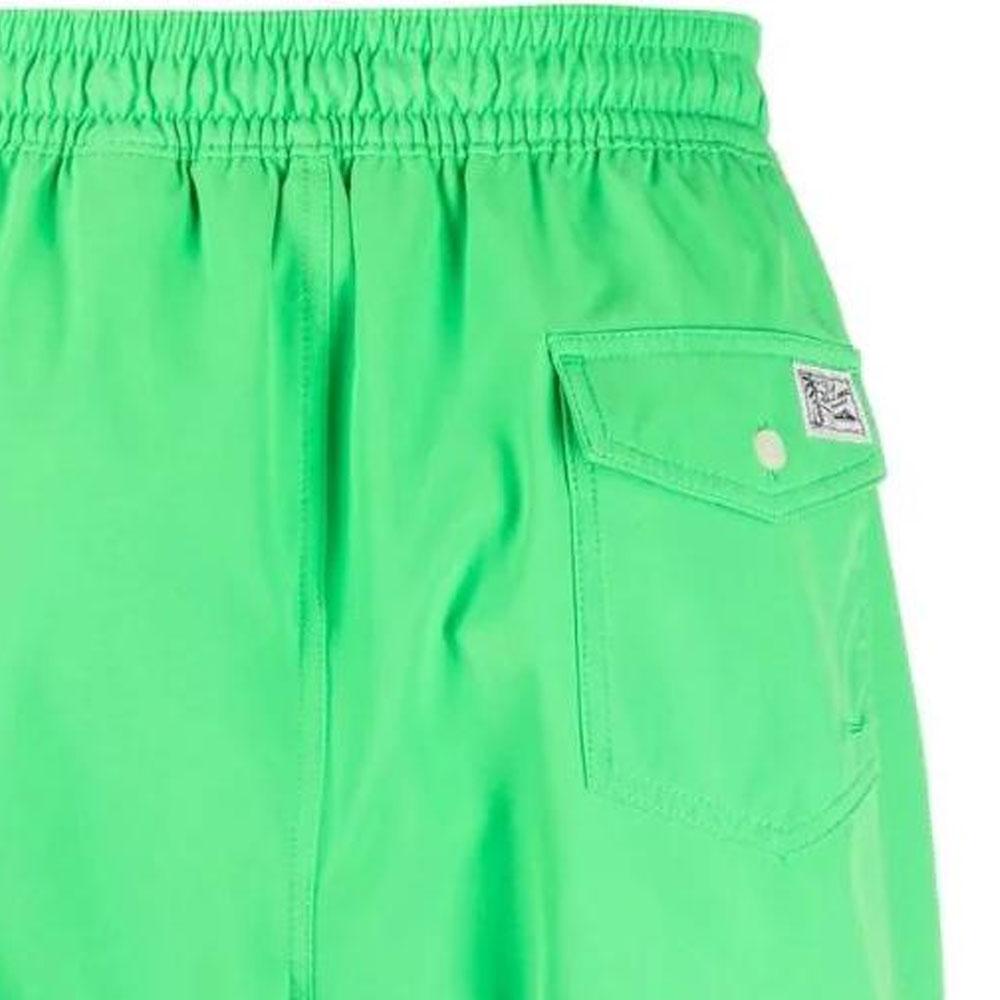 Polo Ralph Lauren Ss23 Solid Color Logo Embroidered Drawstring Casual Shorts Men Shorts Green 710829851-029