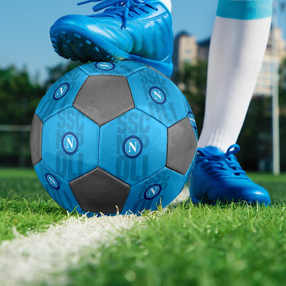 SSC Napoli club di calcio Pallone da calcio Indoor Misura 5 Colorato Cucito a Macchina PVC Pronto per la Competizione Resistente Alto Rimbalzo