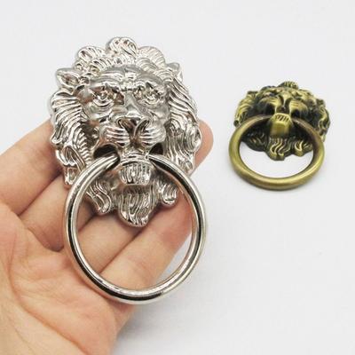 New Antique Lion Head Door Handle Zinc Alloy Home Hardware Kitchen Cabinet Handles Decorative Pull Multifunctional Door Knob