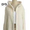 3 Teile/satz Herbst Winter Frauen Mantel Weste Shorts Set Dicken Plüsch Homewear Kleidung Nachtwäsche Mit Kapuze Lange Ärmel Offene Stich Warme Jacke Kordelzug