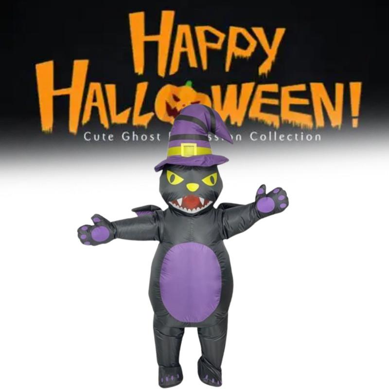 Halloween Cat Inflatable Costume With Animal Cartoon Walking Suit For Kids And Adults