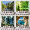 Nordic Nature Forest Landscape Mew Tapestry Background Cloth  HD Hanging Cloth Tapestry Home Decor