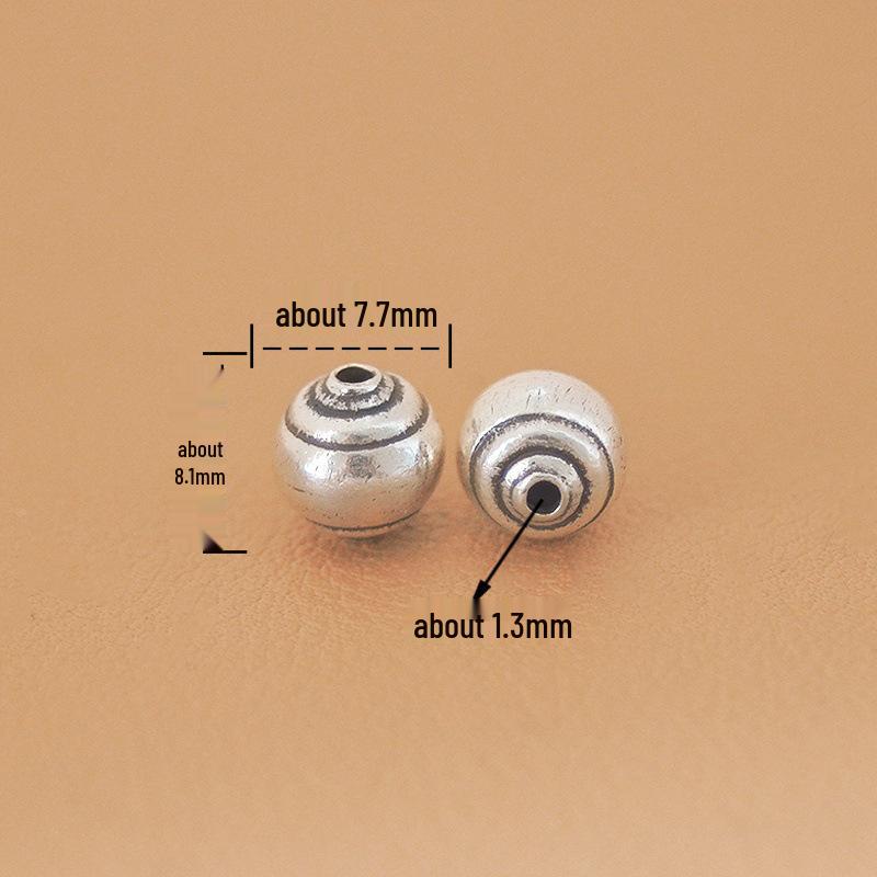 Thailand Handmade Silver Seashell Snail Oval Beads for Bracelet or Necklace DIY Accessories