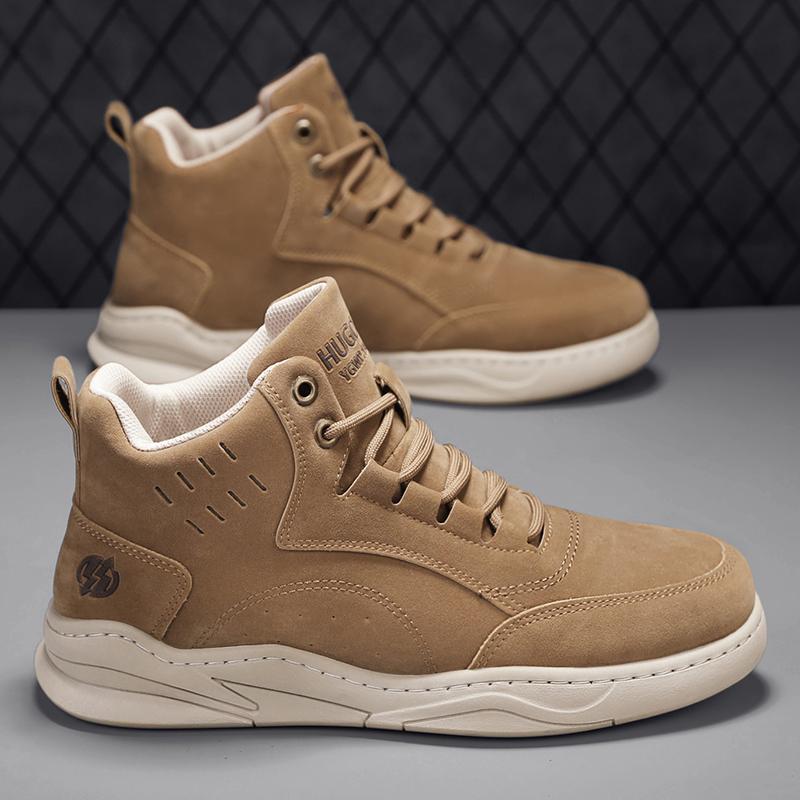 

Кроссовки Мужские 2025 Новые Модные Высокие Плоские Ретро Мягкая Подошва Противоскользящие Уличные Большой Размер 38-48 Беговые Спортивные Туфли для Мужчин 48 коричневый