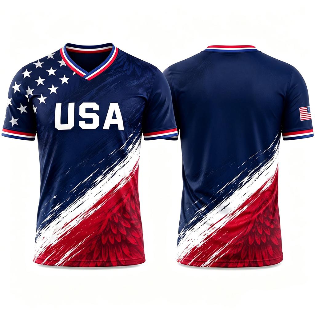 Men's Casual Short Sleeve Shirt V Neck Lightweight Breathable Fabric Athletic Fit Graphic Print Germany Design